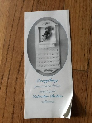Value of  Ashton Drake 1995 Calendar Babies Collection - paper tag