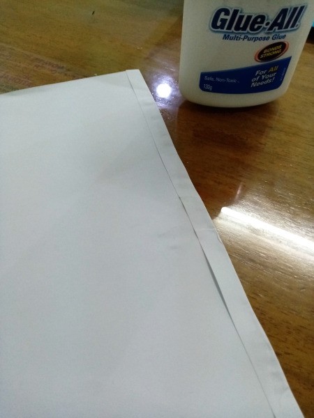 Gentleman Themed Paper Goody Bag - fold and glue the allowance and crease the sides of the paper