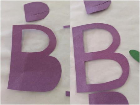 Boo Banner - cutting and finished letter