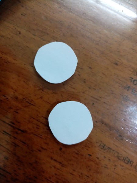 Paper Fish - cut out two white circles for eyes