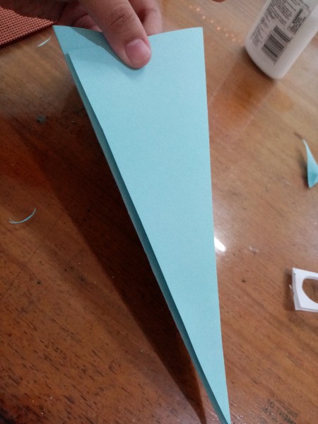 Paper Fish - flip over and glue the triangles to each other