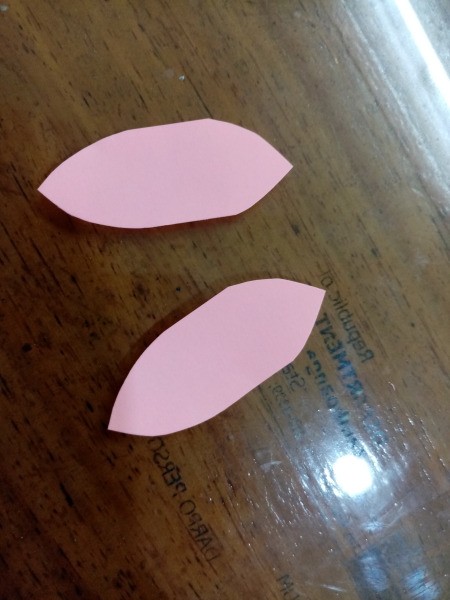 Paper Fish - two pink paper ovals