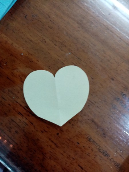 Paper Fish - from a third color cut out a heart shape