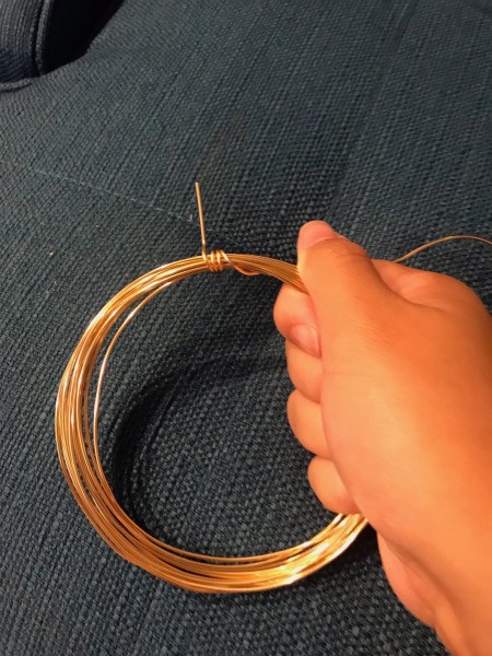 Wire Pumpkin - center wrapped