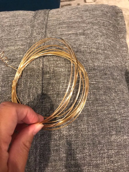 Wire Pumpkin - open the circles of wire to create the pumpkin shape