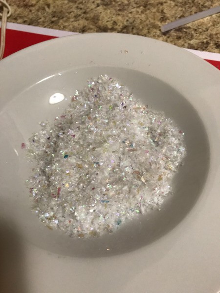 Christmas Lighted Bowl - bowl of snow