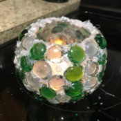 Christmas Lighted Bowl  - with candle inside
