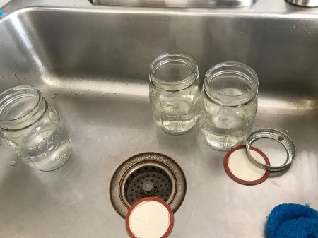 Instant Pot Vanilla Extract - pour boiling water over the lids and into the jars leave until ready to use