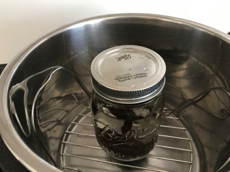 Instant Pot Vanilla Extract - place the jar on the trivet