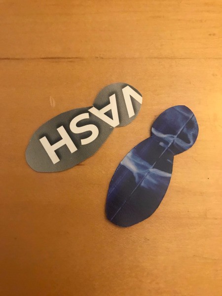 Halloween Boo! Banner Using Free Printables - cut out two