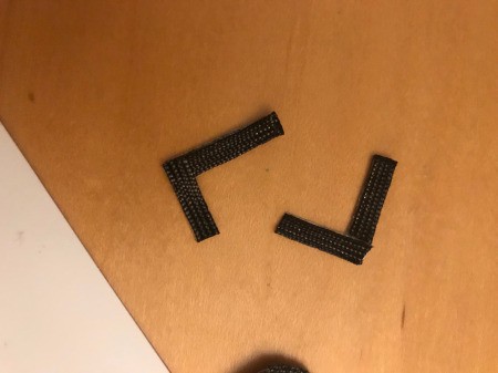 Halloween Boo! Banner Using Free Printables - sticker tape legs for front, L shaped