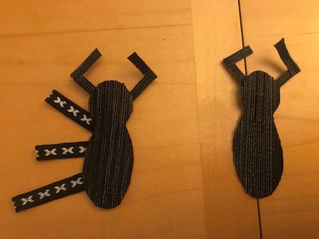 Halloween Boo! Banner Using Free Printables - three back legs are straight, repeat for both spiders