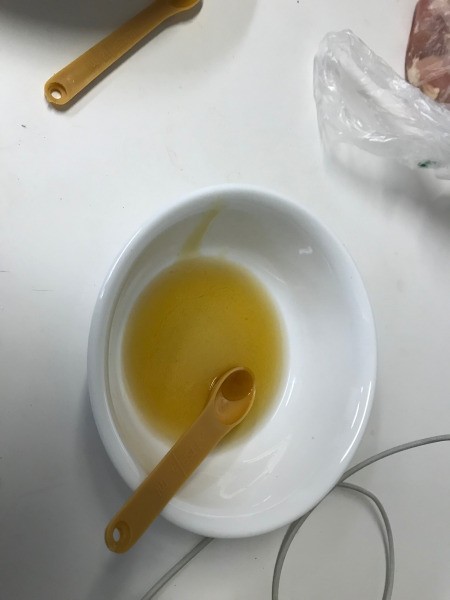 mixing butter & vinegar