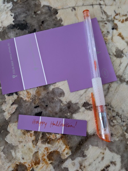 Melted Crayon as Halloween Favors - cut out as a tag