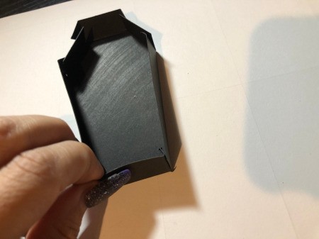 Paper Coffin Treat Boxes - fold along lines