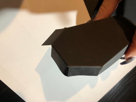 Paper Coffin Treat Boxes - fold pieces together and press to seal