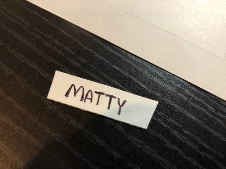 Paper Coffin Treat Boxes - write name or message on the white paper and stick in place