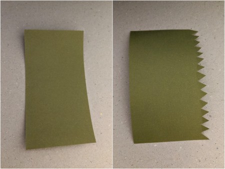 Dragon Pumpkin Decoration  - cut a rectangle from the same paper and again cut out triangles