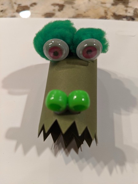 Dragon Pumpkin Decoration - glue on green beads for the nose