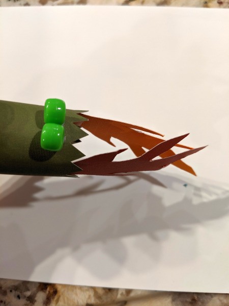 Dragon Pumpkin Decoration  - glue the flames to the inside of the mouth