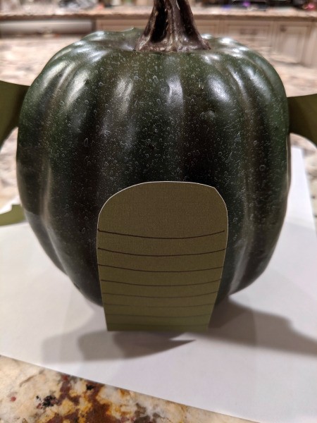 Dragon Pumpkin Decoration - body piece attached to the front of the pumpkin