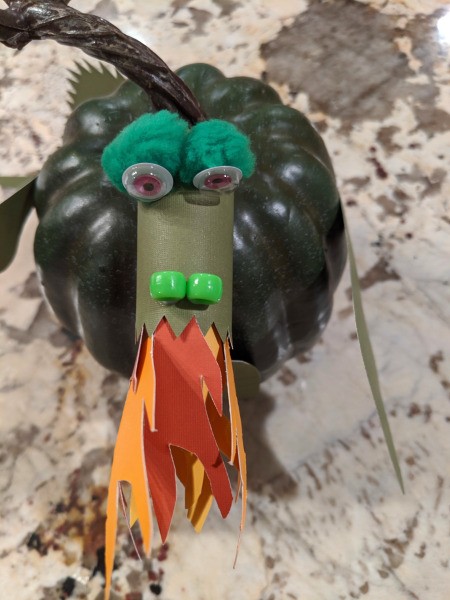 Dragon Pumpkin Decoration - all done