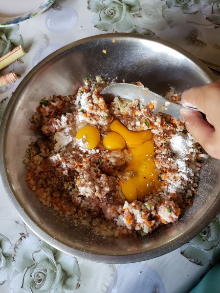 mixing ingredients in bowl
