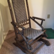 Value of a 1890s Vintage Rocker - tall backed rattan (seat and back) glider rocker