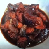Octopus in Sprite in bowl