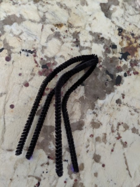 Fabric Covered Foam Pumpkin - bend as shown, four sections bent down from the center