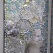 DIY Old Window Decoration - finished window