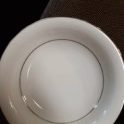 Value of Noritake China Set - silver trimmed white dinner plate