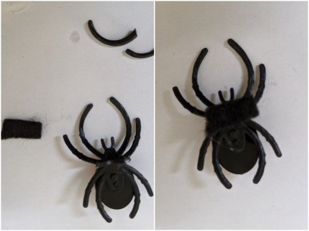 Halloween Hair Accessories - cut a small piece of felt to cover where they were removed and glue in place