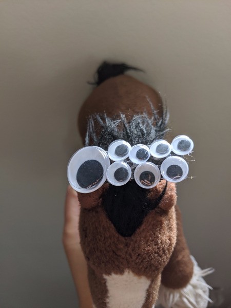 Halloween Hair Accessories - googly eye clip in mane