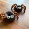Halloween Spider Donuts - two donut spiders