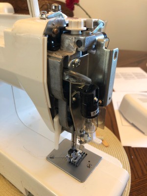 Pressure Foot Not Connected on Euro-prox Machine - open end on machine showing workings