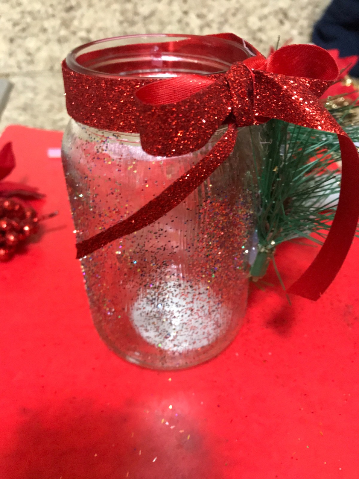 Christmas Decorated Lighted Jars Thriftyfun
