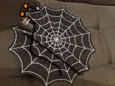 Halloween Spiderweb Placemat Wreath - supplies