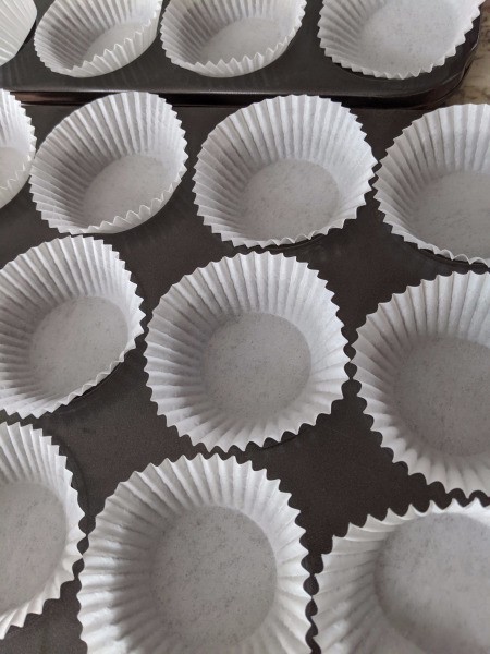 lined Muffin tins