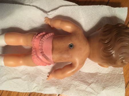 Removing Mold Stains and Odor from a Rubber Doll