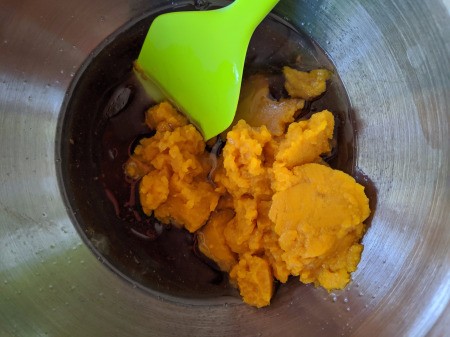 pumpkin added to wet ingredients