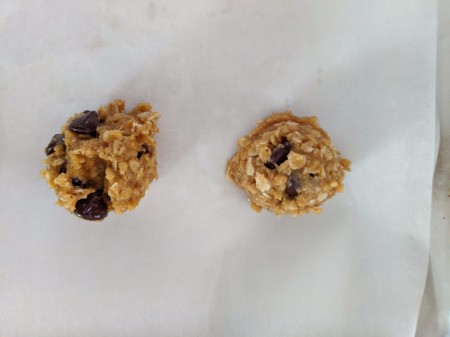 Chocolate Pumpkin Cookies on parchment paper