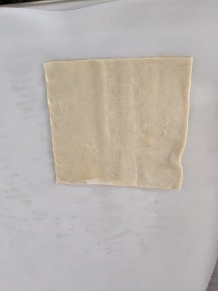 cut puff pastry sheet