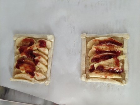 Strawberry jam added to Tart