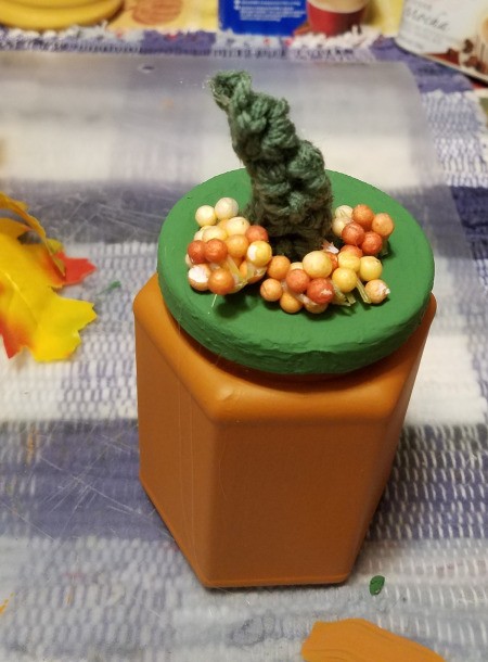 Pumpkin Jars - small fall colored round seed like embellishments