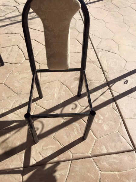 Tablecloth for Reupholstering a Chair - chair with the seat removed