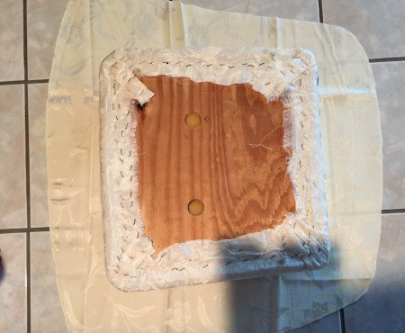 Tablecloth for Reupholstering a Chair -