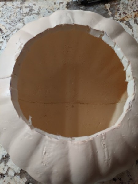 Foam Pumpkin Succulent Planter - remove top