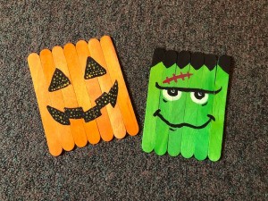 Halloween Craft Stick Puzzles - two craft stick puzzles