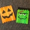Halloween Craft Stick Puzzles - two craft stick puzzles